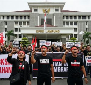 Gedung DPRD Lampung Menjadi Tujuan Titik Aksi Demonstrasi